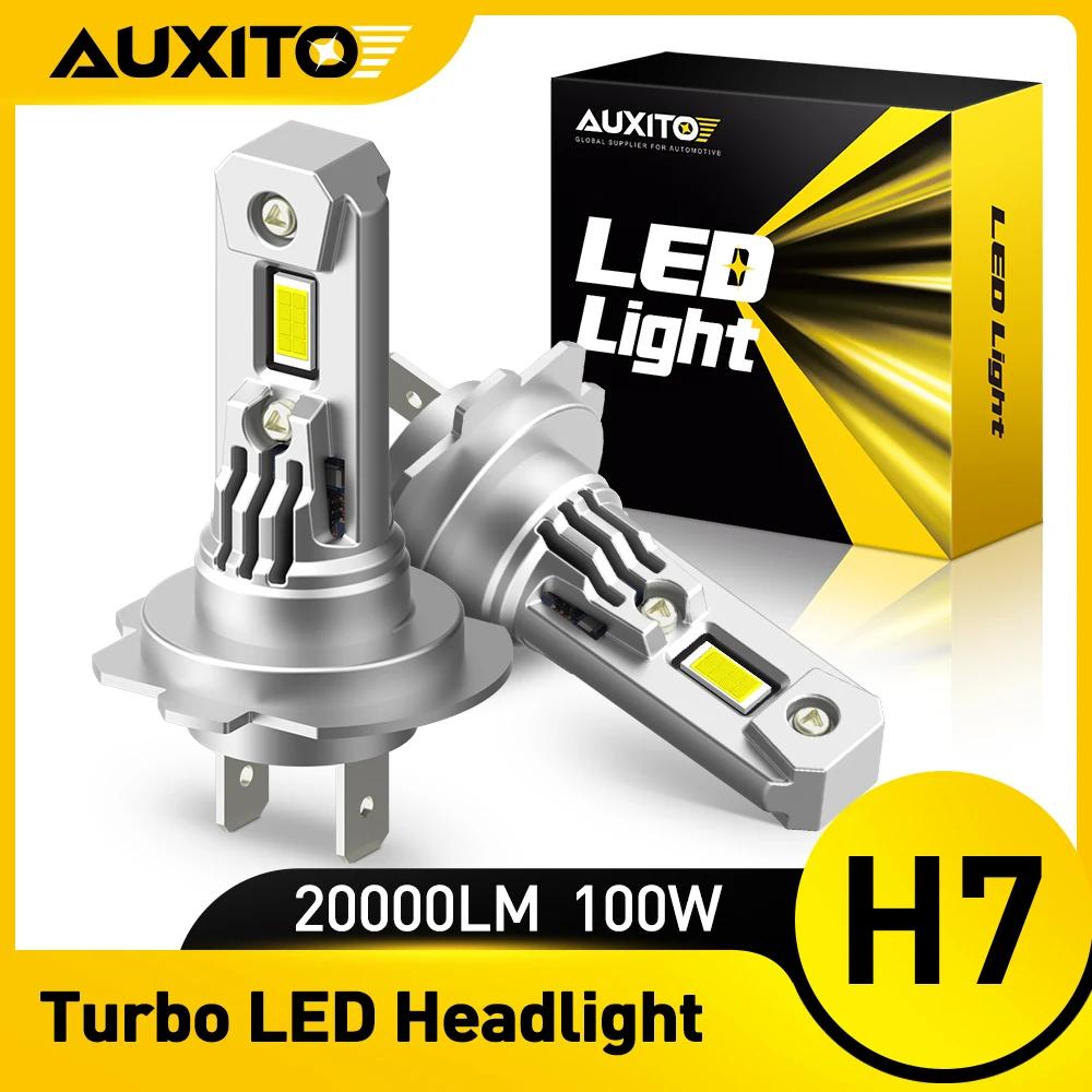 AUXITO-H7 ͺ LED    20000LM 100W,  H7 LED Ʈ CSP Ĩ 1:1 ̴   ڵ  12V, 2 